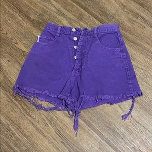 Vintage purple Bongo jean shorts